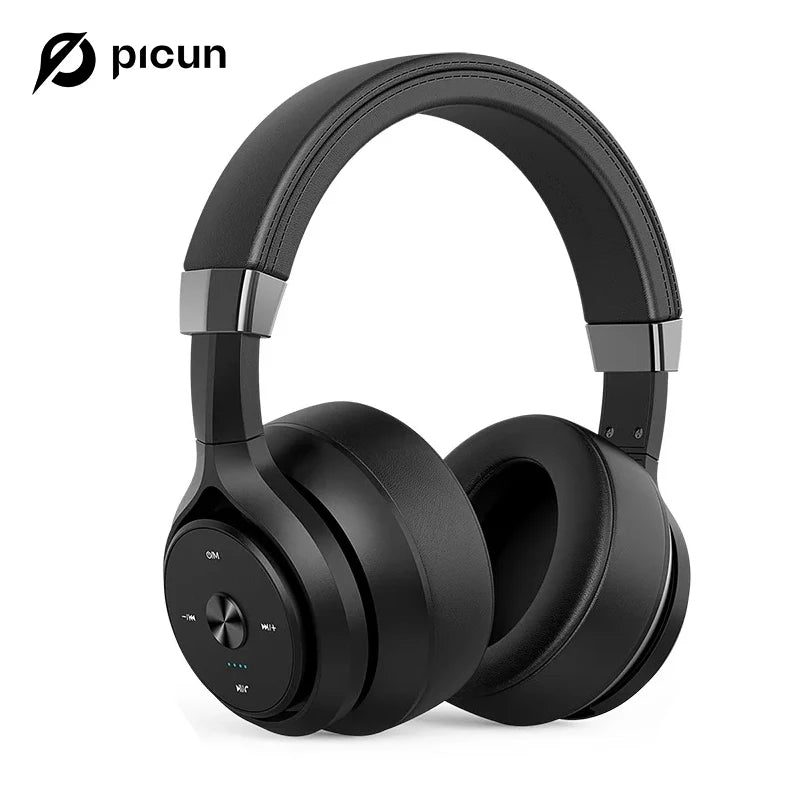 Picun P28X Wireless Headphones Bluetooth 5.3 Noise Reduction Headset Dual Drive Units Bass Over-Ear Headphones Classic Headset