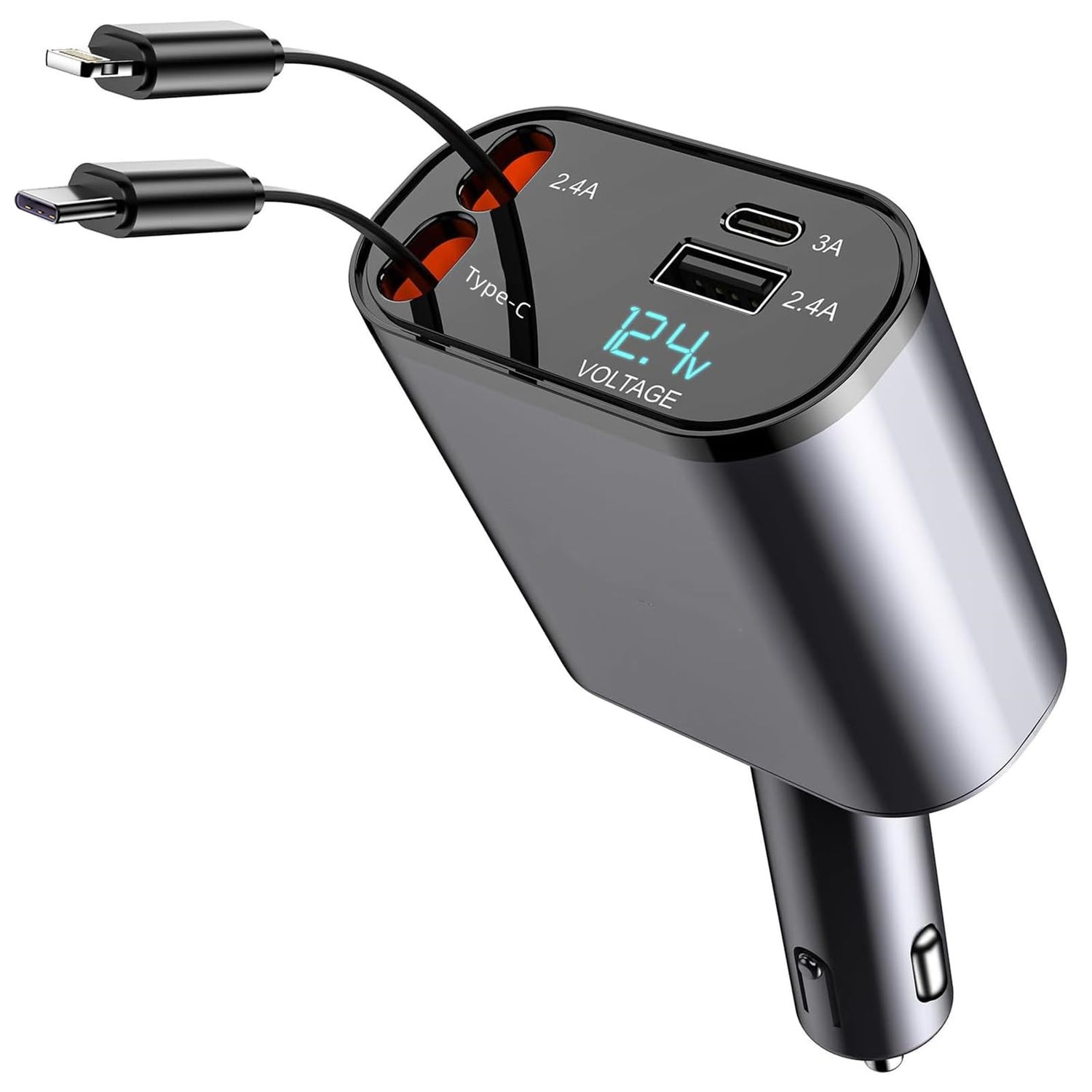 Retractable car charger
