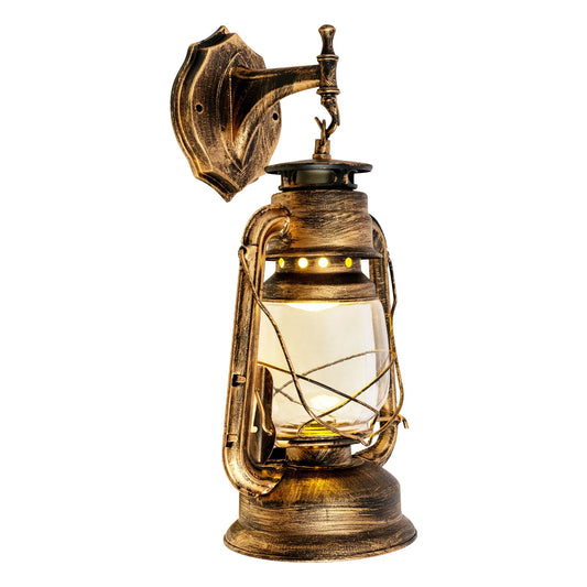 Wall Sconces Retro Antique Vintage Rustic Lantern Lamp Wall Sconce Light Fixture Wall Lamp House Decoration Yellow Bronze