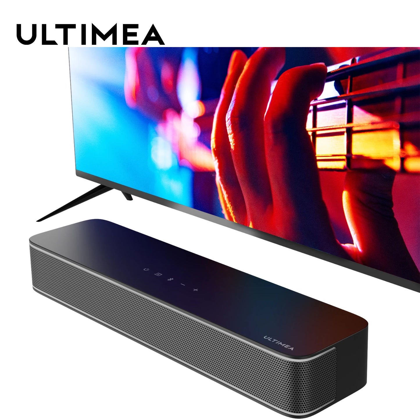ULTIMEA 120W 2.1ch Soundbar for TV, All-in-One PC Soundbar, Built-in Subwoofer, Bluetooth 5.3 TV Sound Bar Speakers