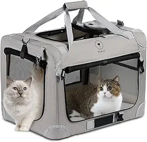 Cat Carrier for 2 Cats, Portable Soft Sided Large Pet Carrier for Traveling, Indoor and Outdoor Uses, 24×16×16