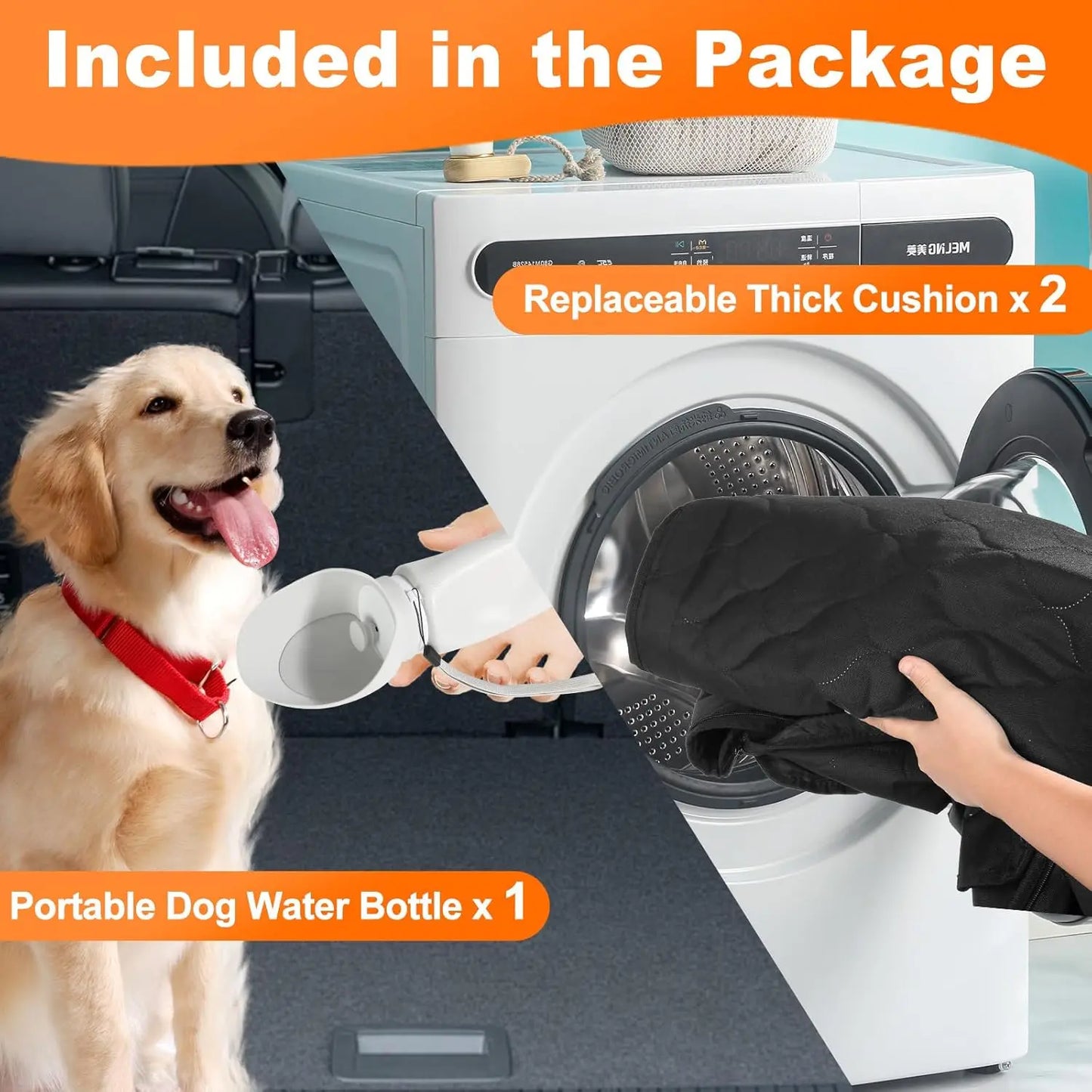 Waterproof Pet Travel Accessories Foldable Dog Car Seat  Car Pet Seat Safety Hammock Trunk Mat Car Rear Back Seat Protector