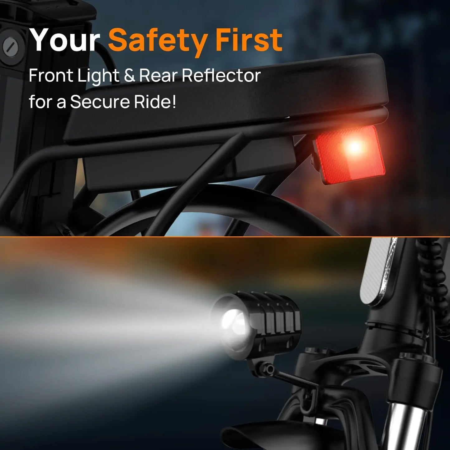 14" Foldable Electric bicycle for Adult, Peak 500W Motor with 48V 7.5Ah Removable Battery 40 Miles Range 3 Hours Charge Time