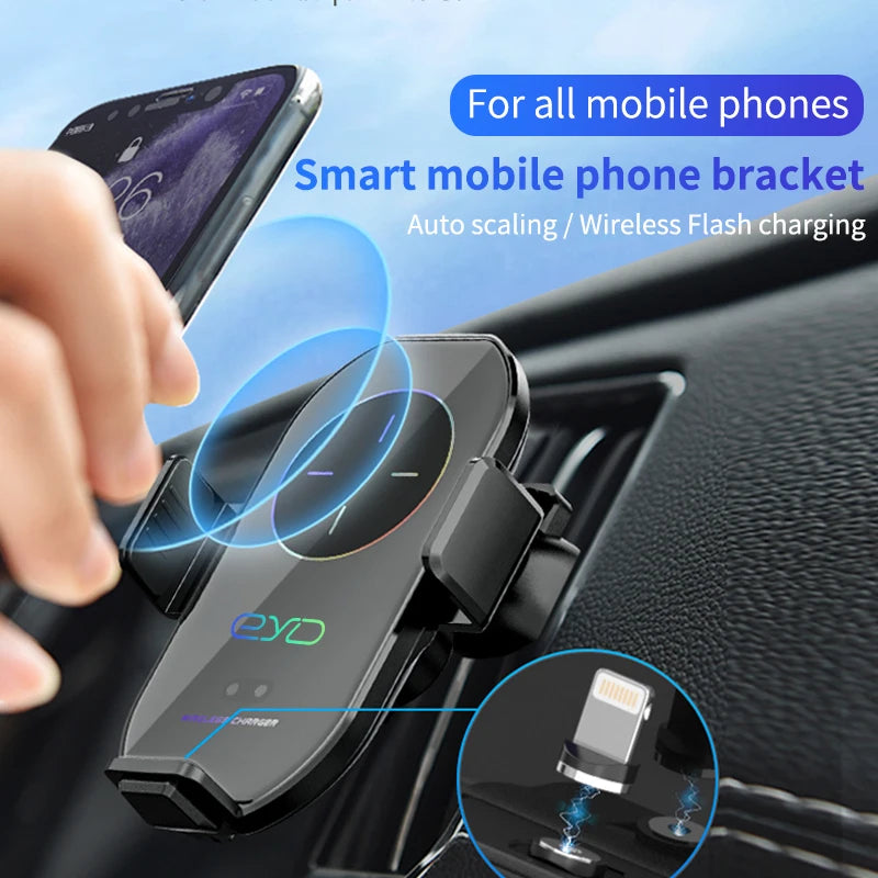 2025 Newest A7S 5/7.5/10W Wireless Charger Magnetic Dashboard Car Phone Holder For iPhone 13 12 11 Pro Xiaomi Huawei Samsung