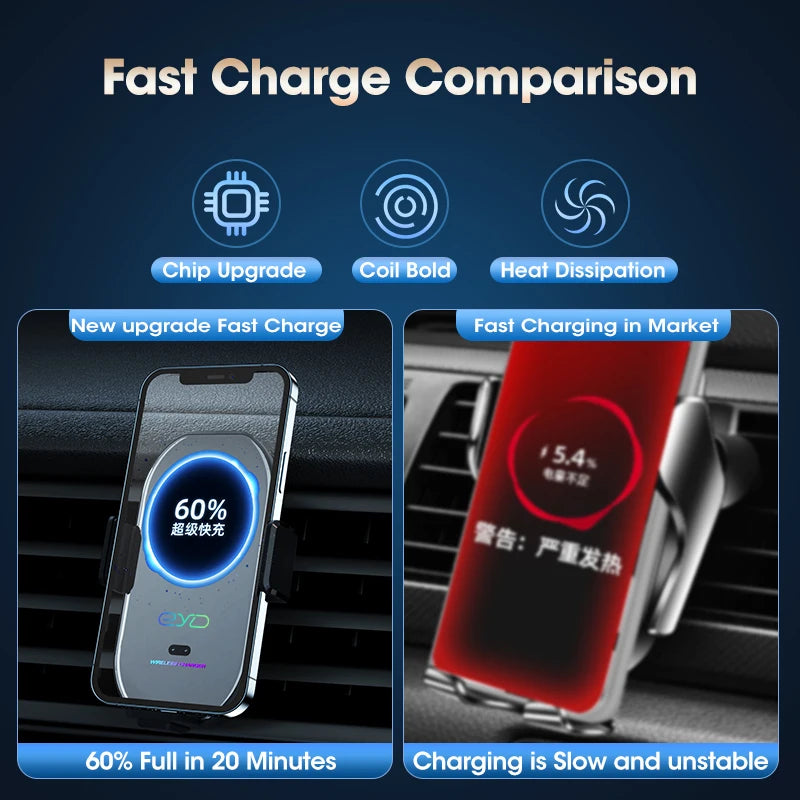 2025 Newest A7S 5/7.5/10W Wireless Charger Magnetic Dashboard Car Phone Holder For iPhone 13 12 11 Pro Xiaomi Huawei Samsung