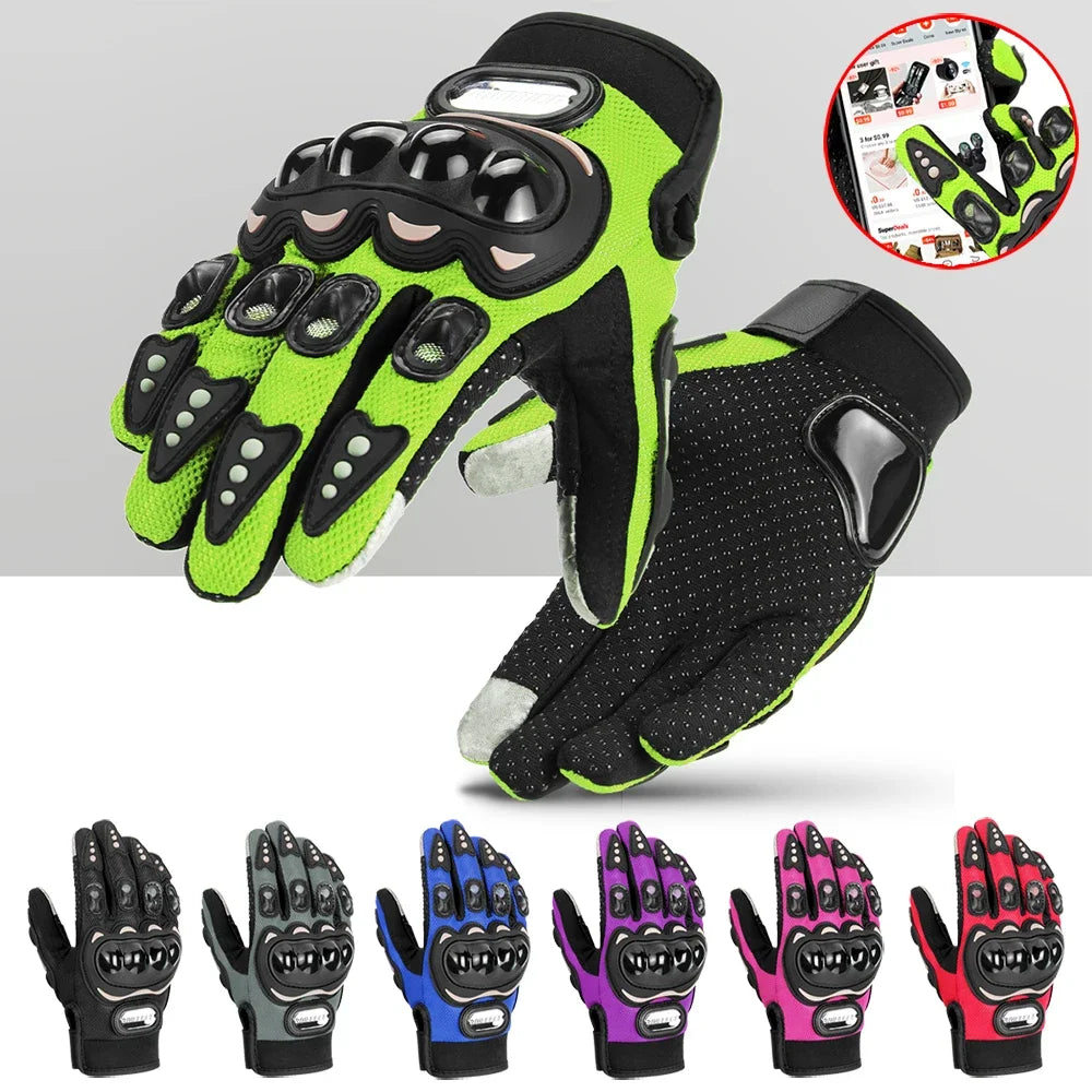 Summer Motocross Gloves Breathable Motorbike Gloves Wear-Resistant Motorcycle Non-slip Riding Gloves Racing Protective Gear