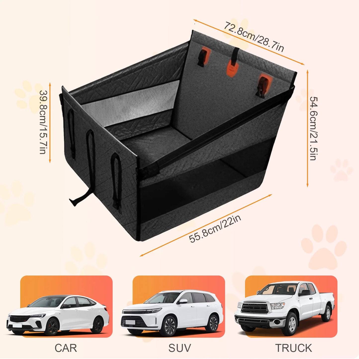 Waterproof Seat Cover Nonslip Back Seat Cover Dog Hammock for Dogs Pet Car Seat Protector